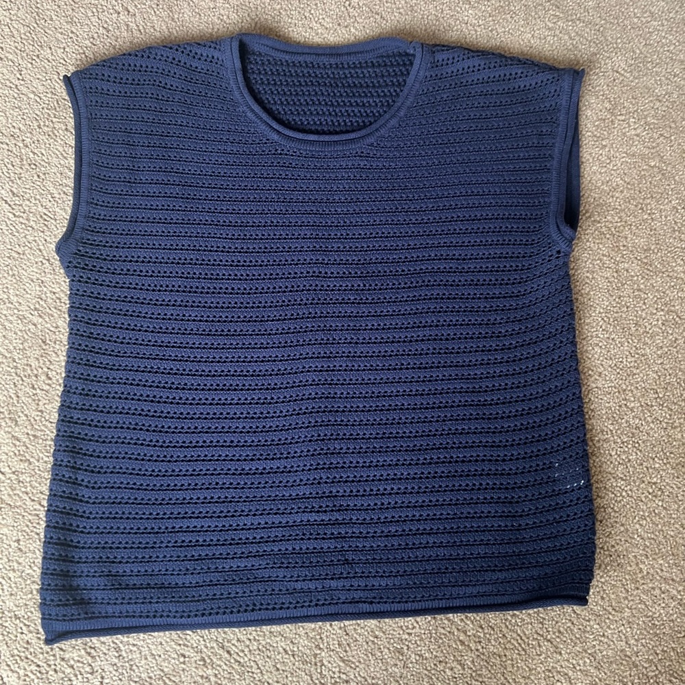 Navy Sleeveless Sweater